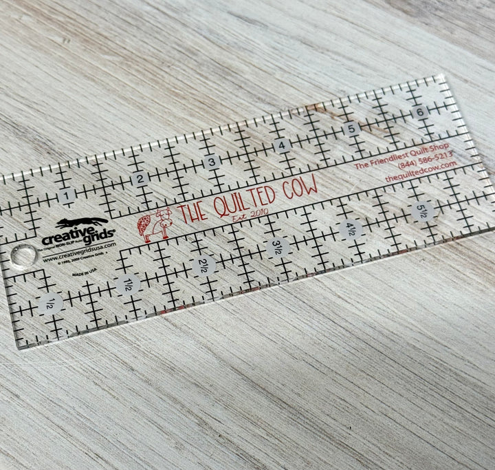 The Quilted Cow 2 1/2 X 6 1/2 Creative Grids Ruler