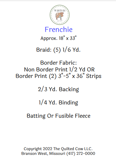 Frenchie Table Runner