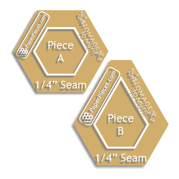 2 pc acrylic jewel shape set