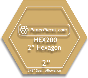 2 inch Hexagon Acrylic Template