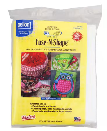 Fuse N Shape Double Sided Firm Interfacing Heavy 15in x 36in # 731PKG