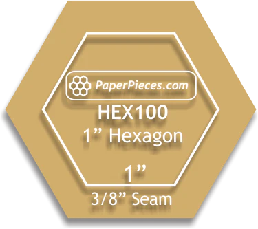 1 inch Acrylic Hexie Template