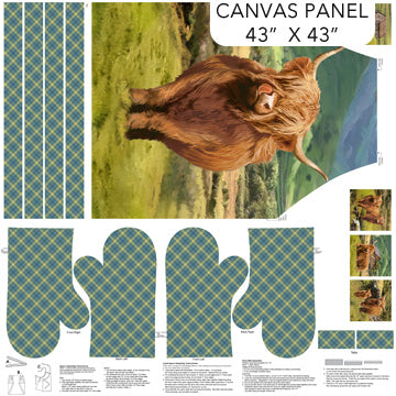 Highland Home Canvas Apron and Mits Panel