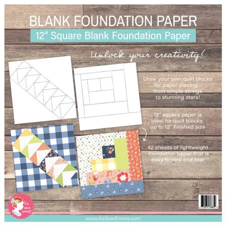 12 inch blank Foundation Paper