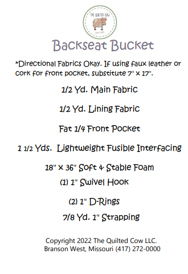 Backseat or Front Seat Bucket