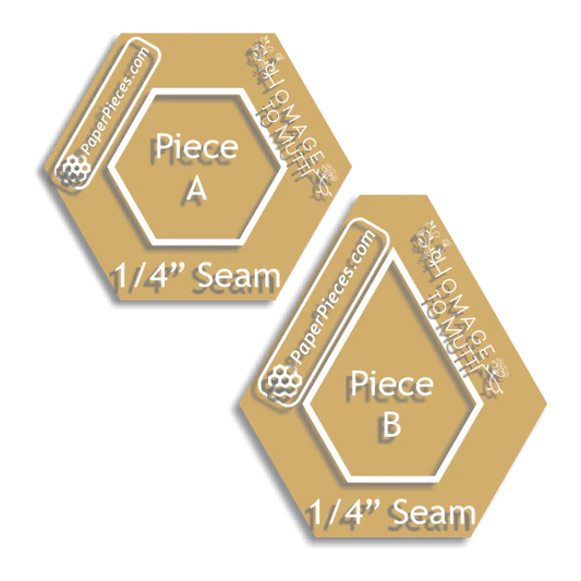 2 pc acrylic jewel shape set